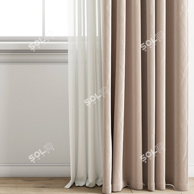 Polygonal Curtain Model | High Quality & Multiple Formats 3D model image 3