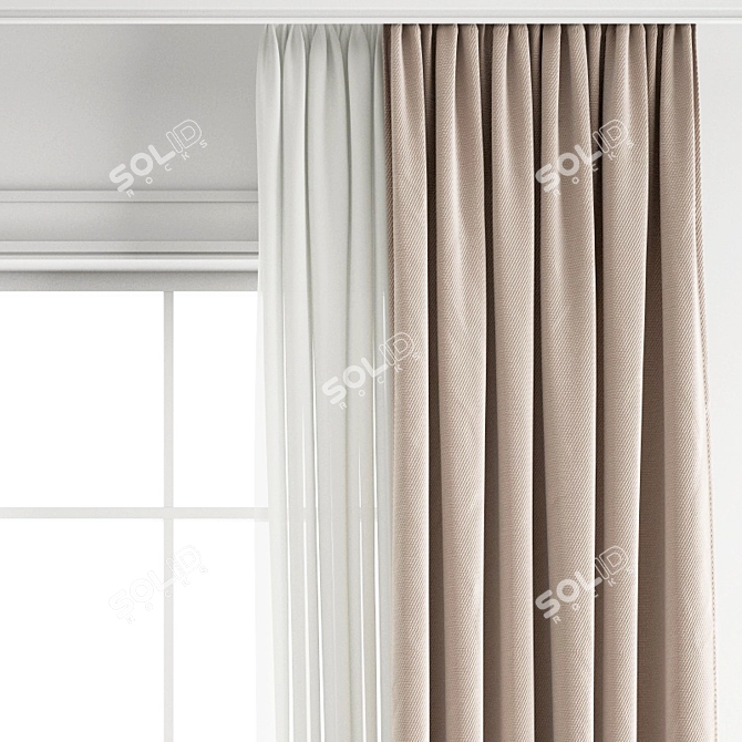 Polygonal Curtain Model | High Quality & Multiple Formats 3D model image 4