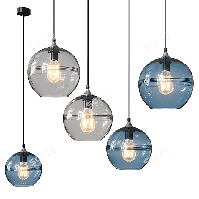 Romatti Quiozel Pendant Light - Versatile and Stylish 3D model image 1