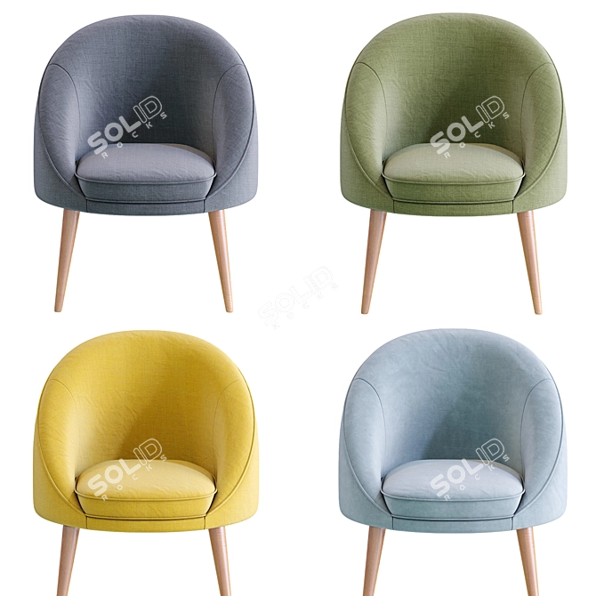 Oreved Armchair: Stylish and Comfy 3D model image 7