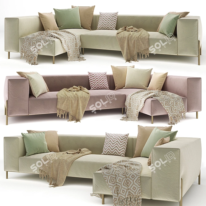 Sophisticated and Spacious Formerin Brera Sofa 3D model image 1