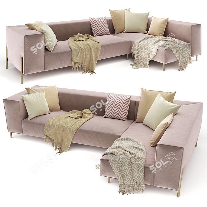 Sophisticated and Spacious Formerin Brera Sofa 3D model image 3