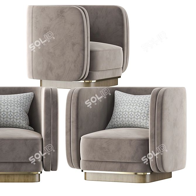 AMBROSE Modern Accent Chair 3D model image 5