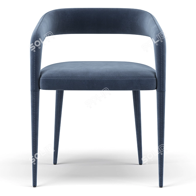 Modern Lisette Grey Dining Chair 3D model image 3