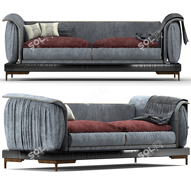 Luxurious Fendi Casa Benson Sofa 3D model image 1