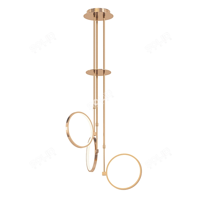 Elegant Elan LED Mini Chandelier 3D model image 1