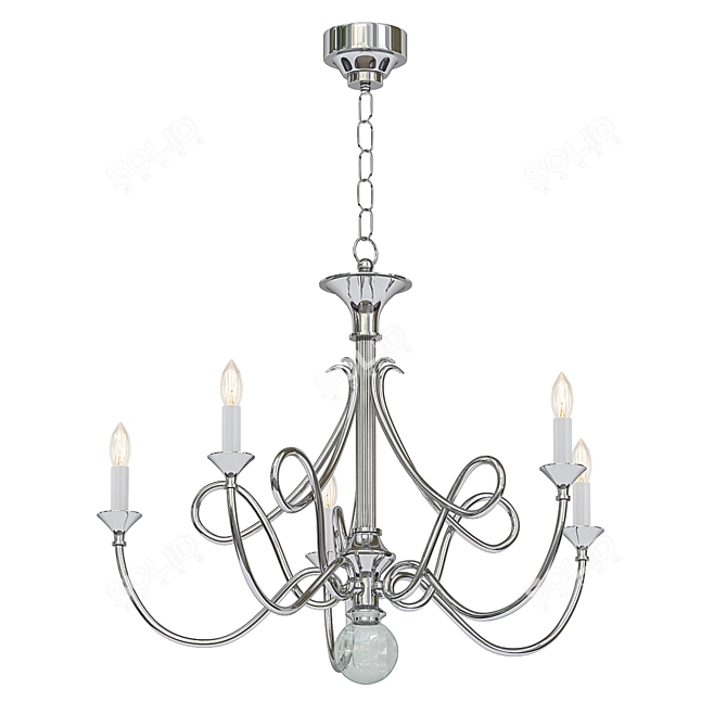 Elegant Twist 36" Chandelier 3D model image 1