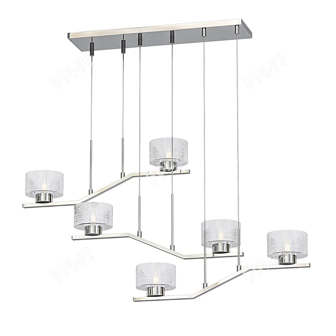 Kichler Lasus 6-Light LED Chandelier 3D model image 1