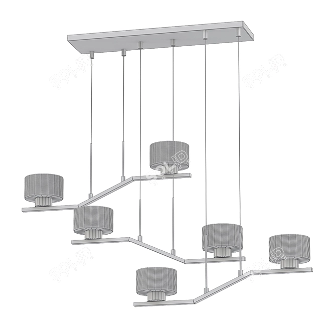 Kichler Lasus 6-Light LED Chandelier 3D model image 2