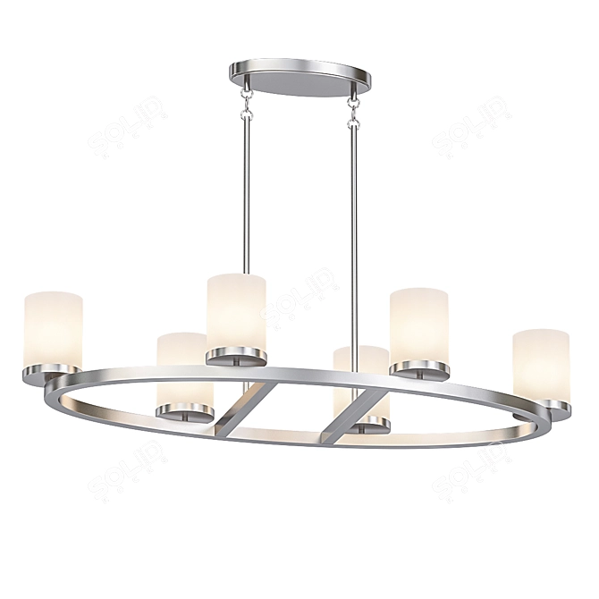 Stylish Daimlen 6-Light Chandelier 3D model image 1