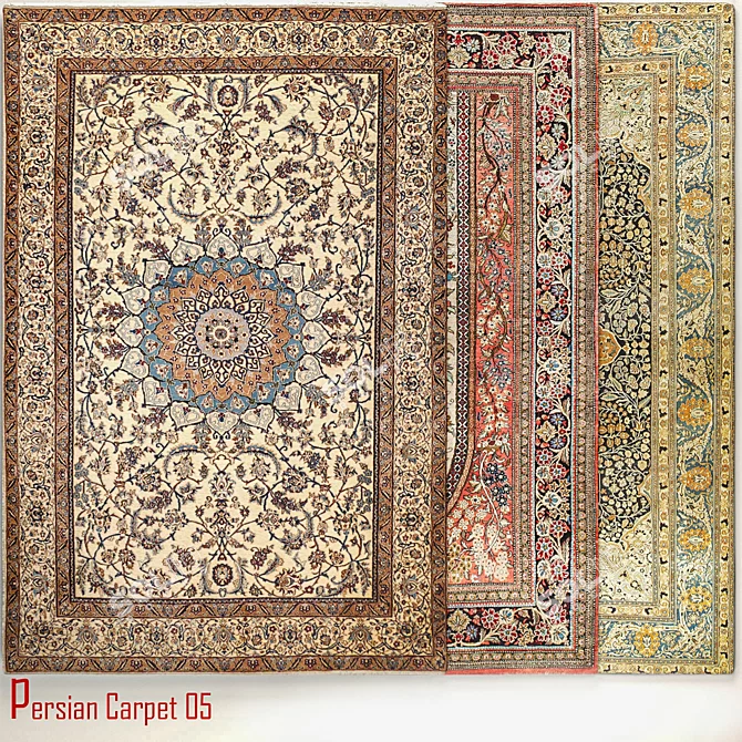 Exquisite Persian Carpet 05 3D model image 1