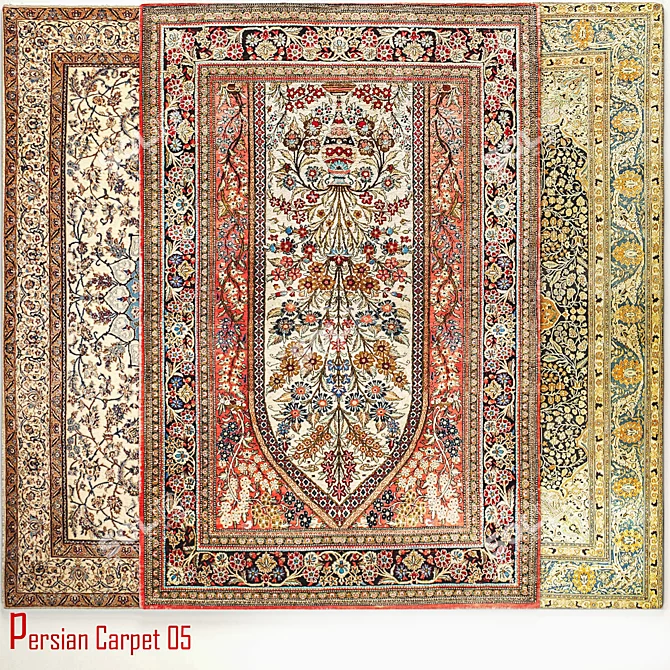 Exquisite Persian Carpet 05 3D model image 2