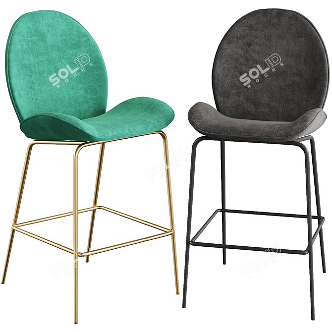 Elevate Your Space: Astor Bar Stool 3D model image 1