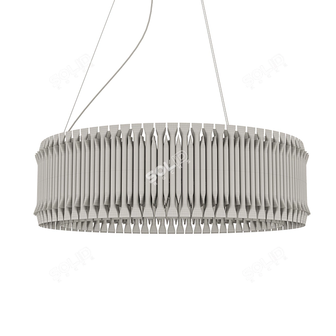 Modern Round Pendant Light 3D model image 2