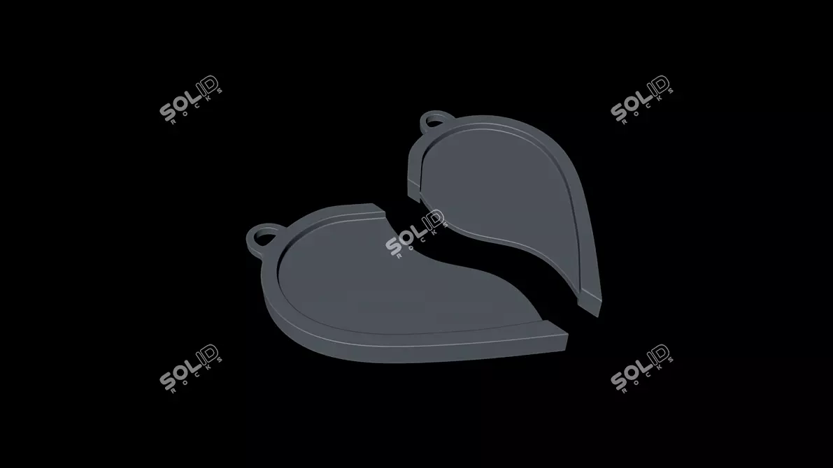 Dual-Heart Model for 3D Printing 3D model image 1