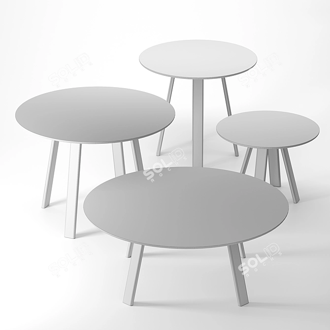 Modern Jardan Flo Dining & Bar Tables 3D model image 3