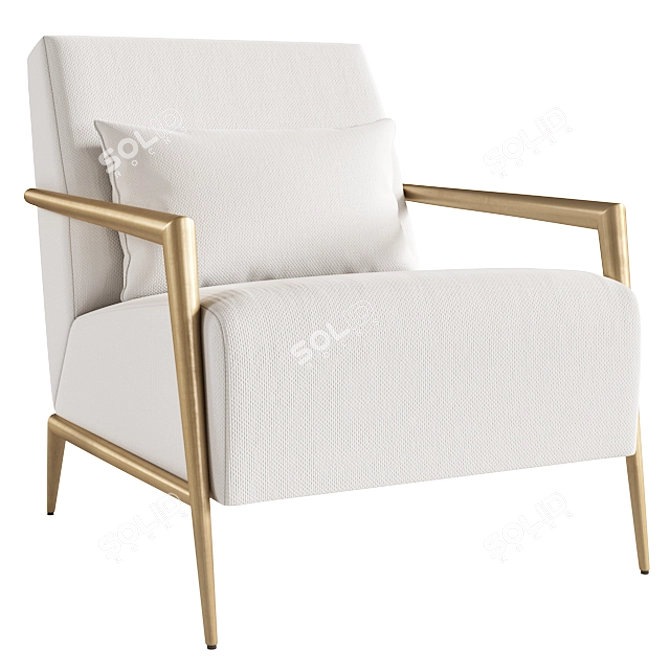 Elegant Enzo Lounge Chair 3D model image 1