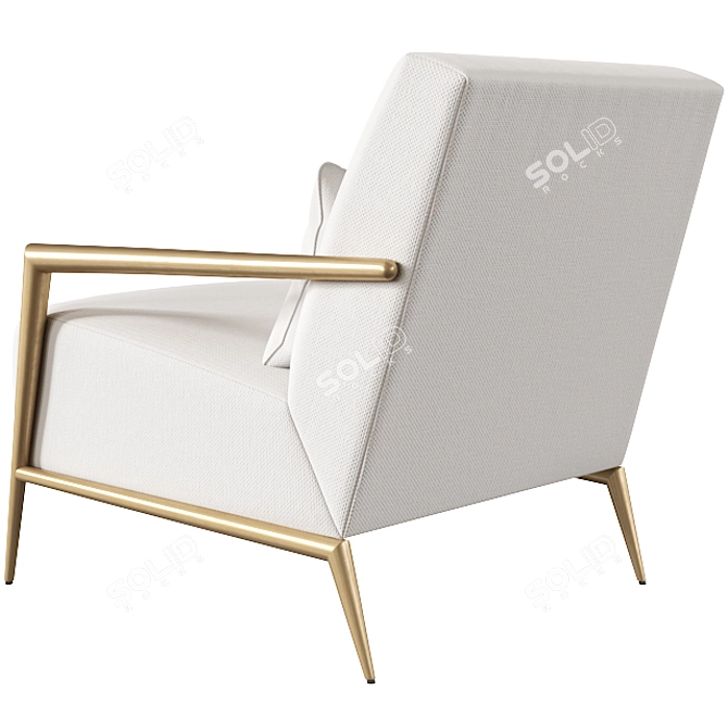 Elegant Enzo Lounge Chair 3D model image 2