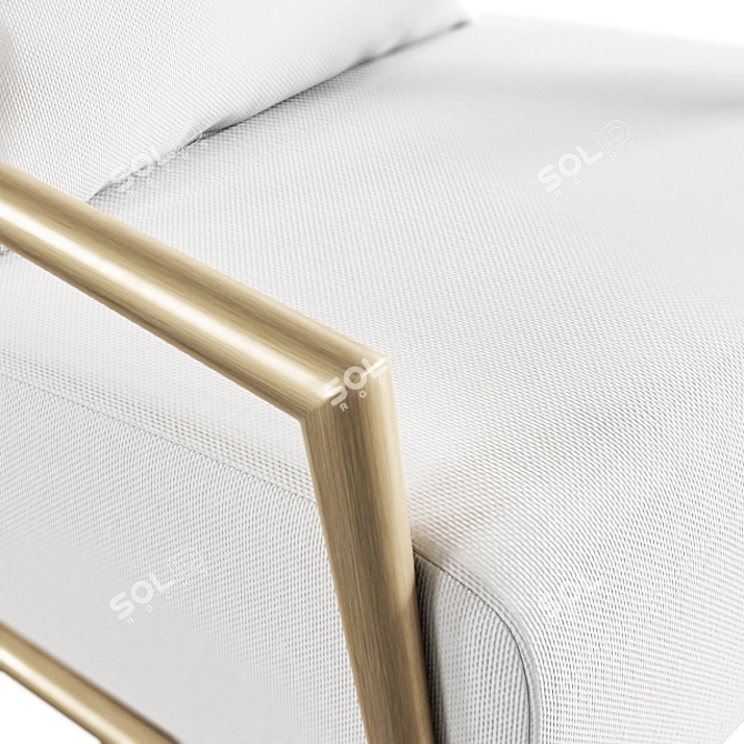 Elegant Enzo Lounge Chair 3D model image 3