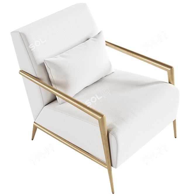 Elegant Enzo Lounge Chair 3D model image 4