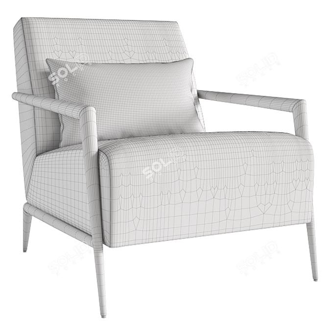 Elegant Enzo Lounge Chair 3D model image 5