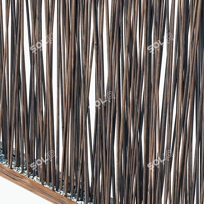 Branches & Pebbles Screen Wall Art 3D model image 5