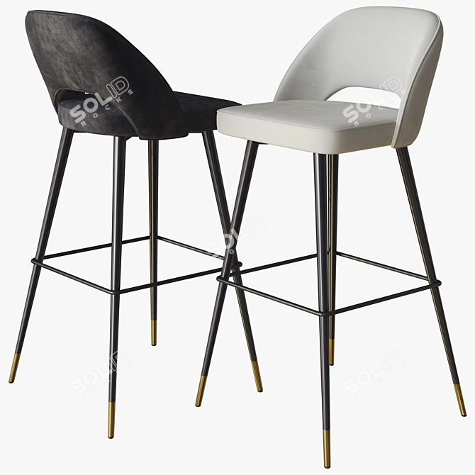 Eichholtz Bar Stool Cliff: Modern and Sleek 3D model image 1