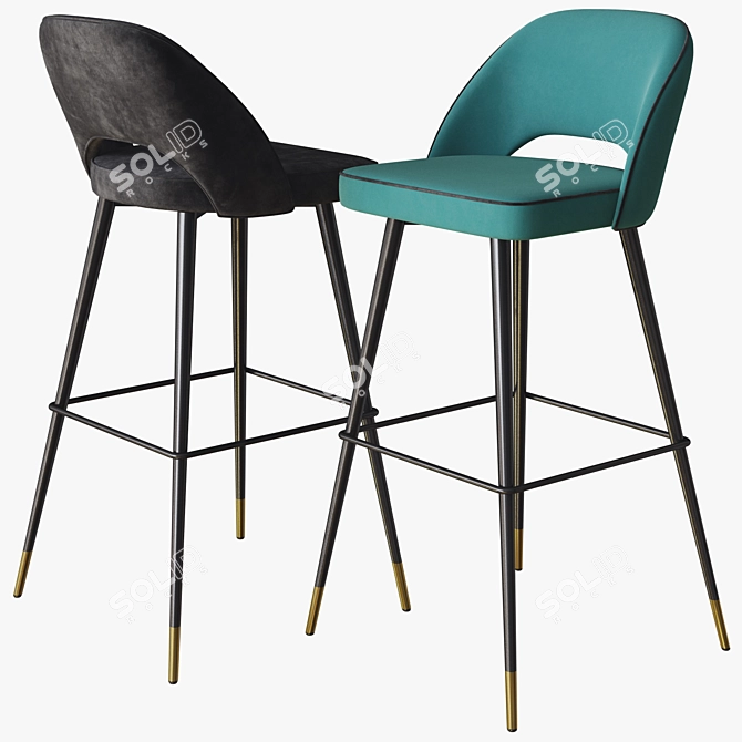 Eichholtz Bar Stool Cliff: Modern and Sleek 3D model image 2