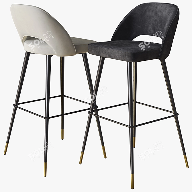 Eichholtz Bar Stool Cliff: Modern and Sleek 3D model image 3