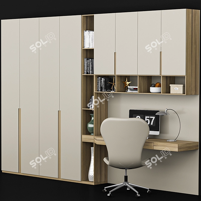 Efficient Home Office Shelf 3D model image 3