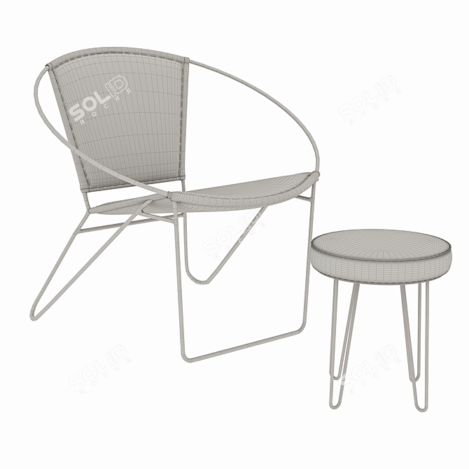 Vintage Jones Poltrona Lounge Chair 3D model image 2