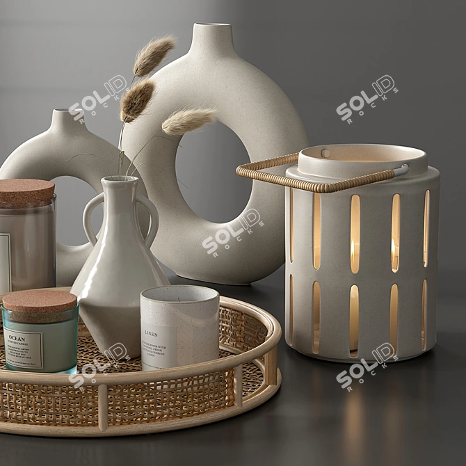 Elegant Home Decor Set  3D model image 3