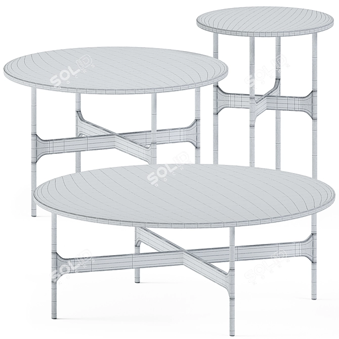 Modern Metal Coffee Tables Floema 3D model image 3