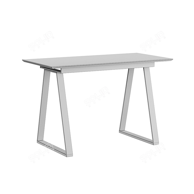 Detroit Folding Dining Table - Beige 3D model image 2