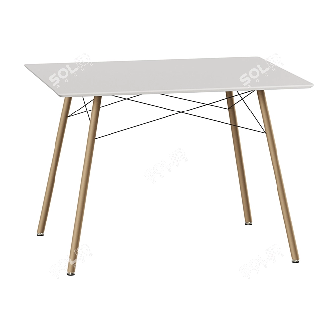 Eames DSW Rectangle Table 3D model image 1