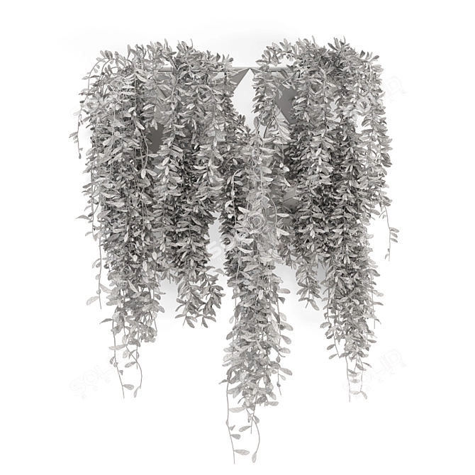 Concrete Pot Hanging Plants - Set of 130 3D model image 4