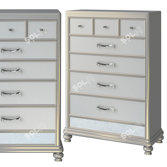 Elegant Coralayne Chest of Drawers 3D model image 1
