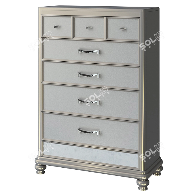 Elegant Coralayne Chest of Drawers 3D model image 3