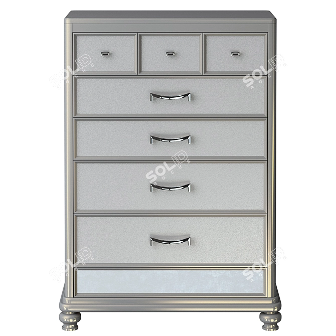 Elegant Coralayne Chest of Drawers 3D model image 4