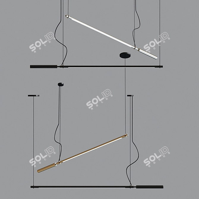 Elegant Colibri Suspension Lights 3D model image 3