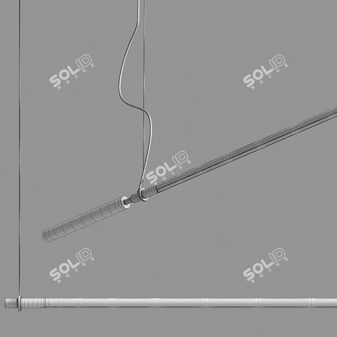 Elegant Colibri Suspension Lights 3D model image 4