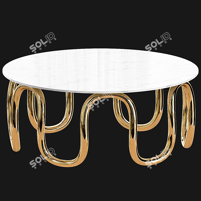 Elegant Scalinatella Cocktail Table 3D model image 2