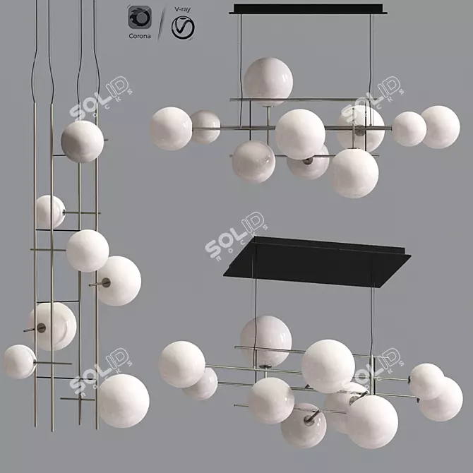 Radice Pendant Lamp Collection: Timeless Elegance for Every Space 3D model image 1