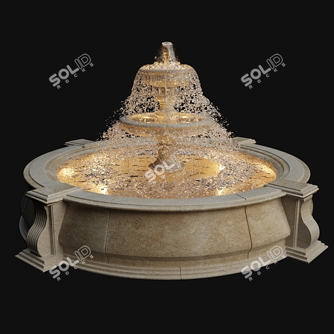 Timeless Elegance: Classic Fountain 3D model image 1