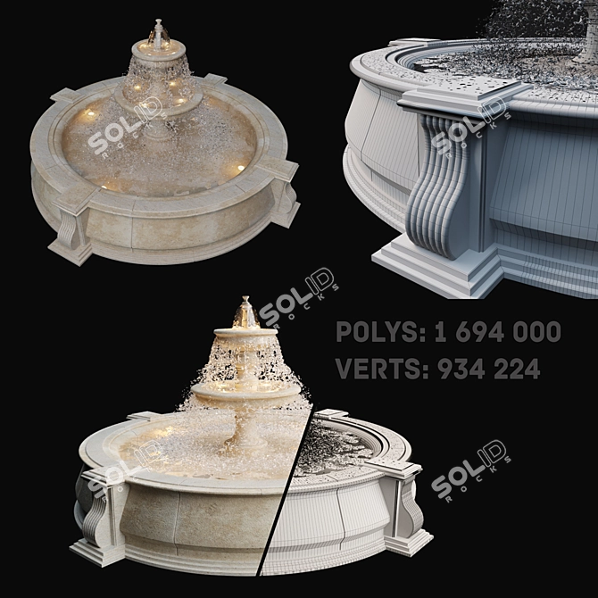 Timeless Elegance: Classic Fountain 3D model image 3