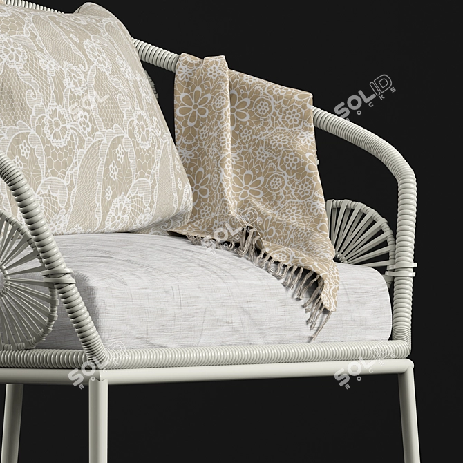 Ibiza White Hanging Armchair Kare 3D model image 4