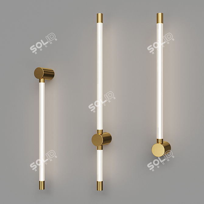 Sleek LED Wall Lamp - BIRTA 3D model image 1