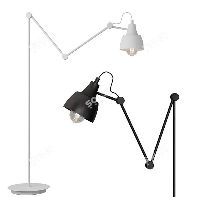 Elegant AIDA Floor Lamp 3D model image 1