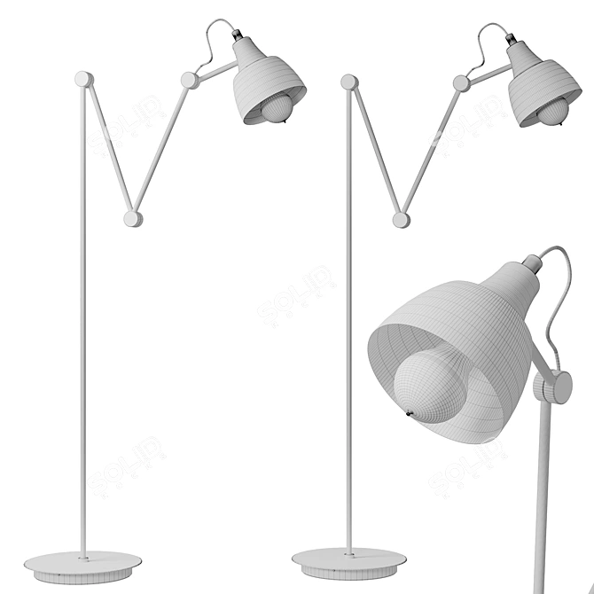 Elegant AIDA Floor Lamp 3D model image 4