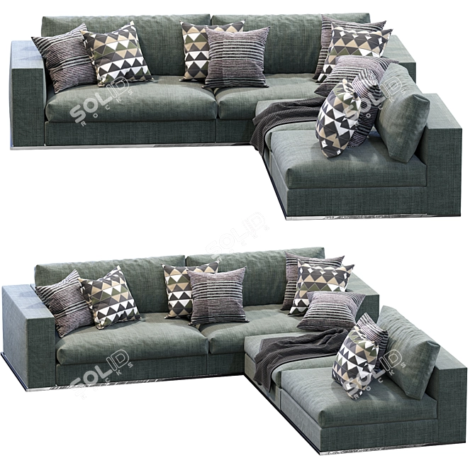 Elegant Hamilton Sofa by Minotti 3D model image 4